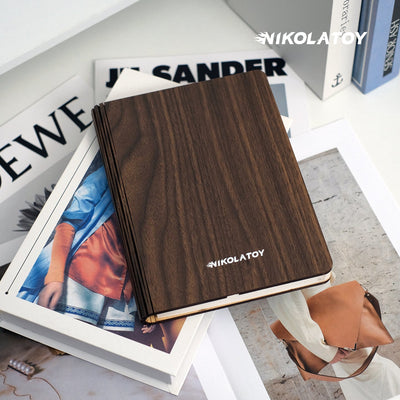 Black Walnut Folding Book Magnetic Night Light