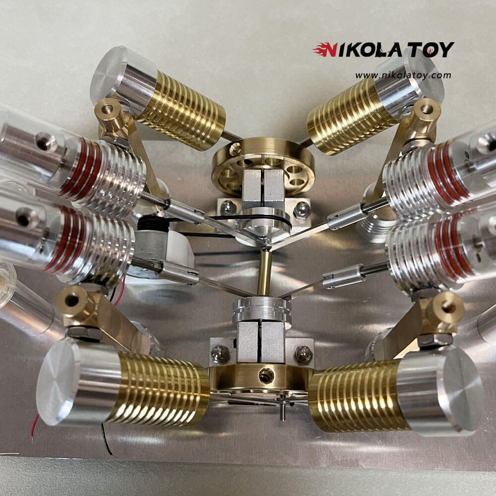 Stirling engine - new V4 engine - Nikola Toy