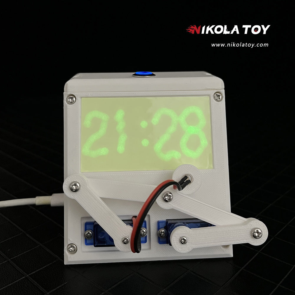 3D Printing Mechanical luminous clock robot - Nikola Toy