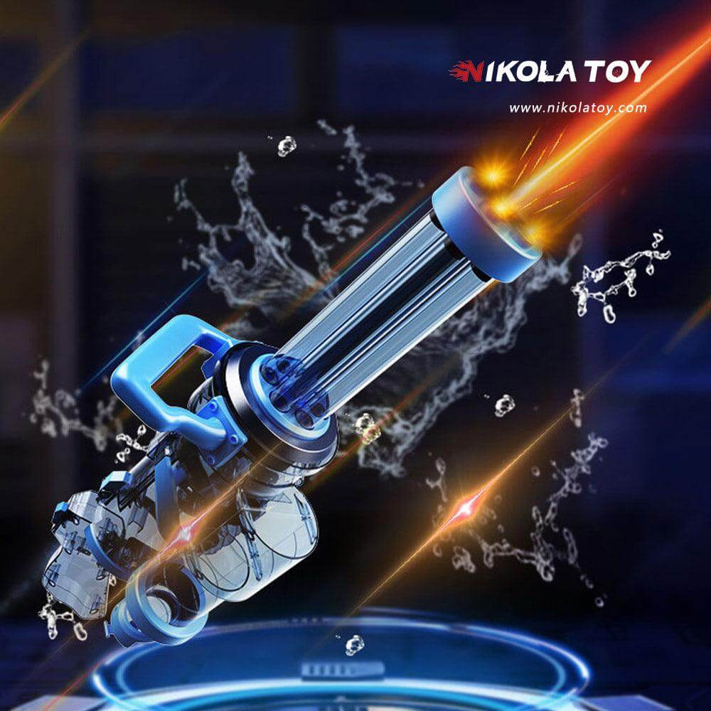 High Performance Gatling Water Gun With Rotating And Luminous
