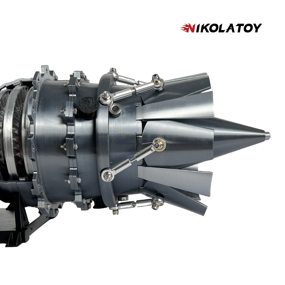 3D Printed Military Fighter Turbojet Engine Model