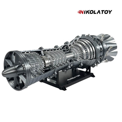 3D Printed Military Fighter Turbojet Engine Model