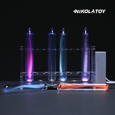 Tesla Plasma Reaction Inert Gas Glass Luminous Tube Vertical Kit