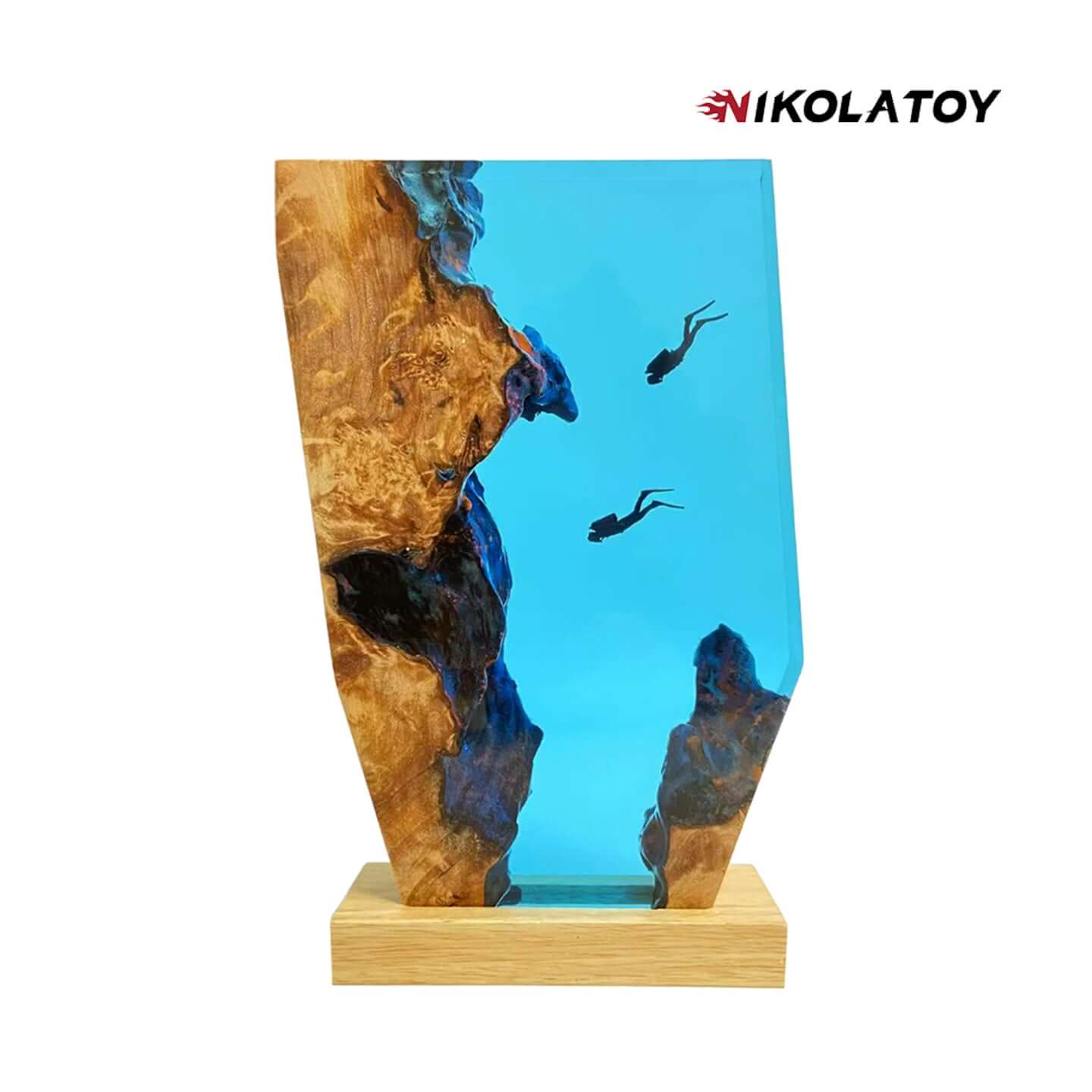 Creative Resin Night Light Desktop Ornament - The Underwater World