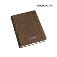 NIKOLATOY®Black walnut folding book magnetic night light