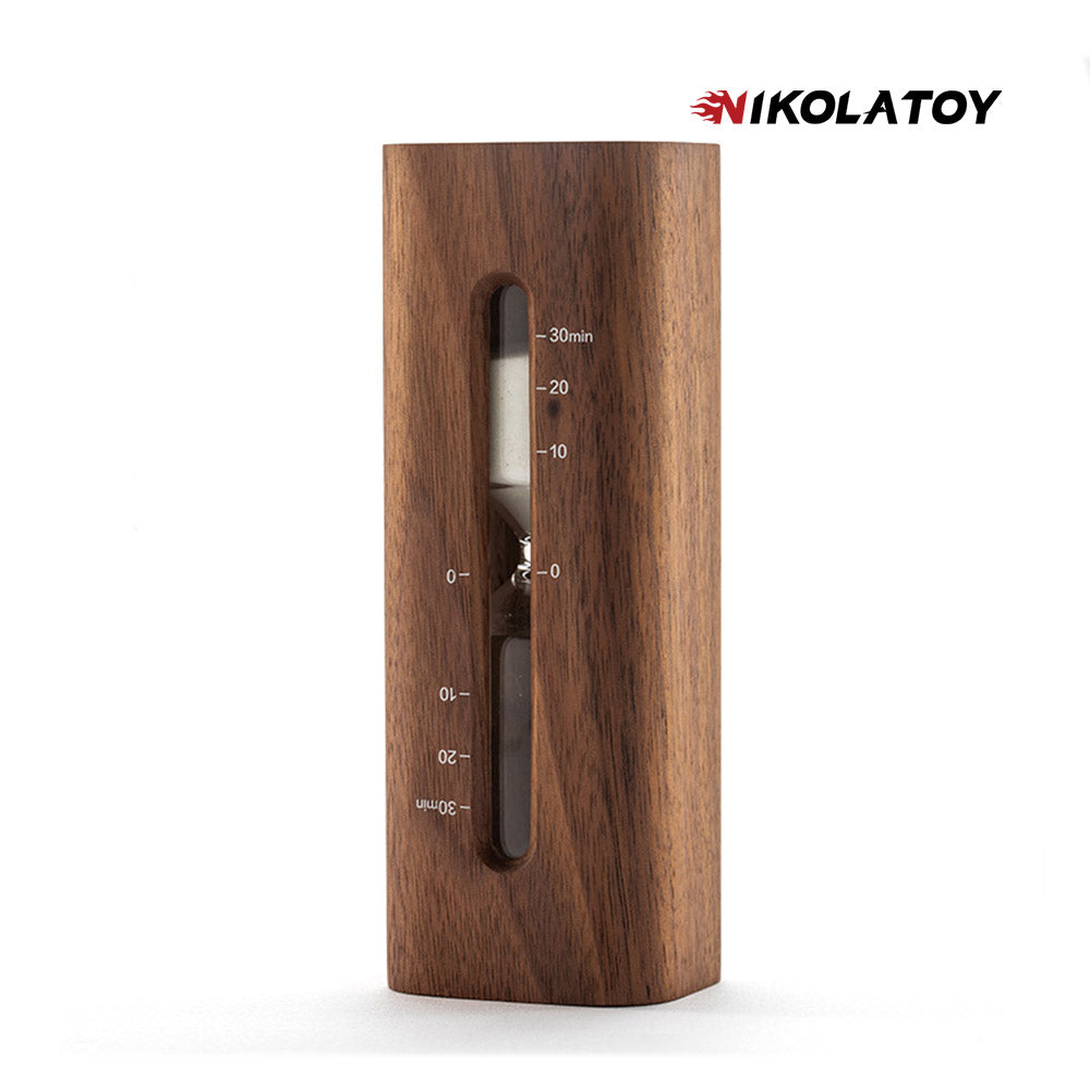 Time Box Walnut Wood Hourglass